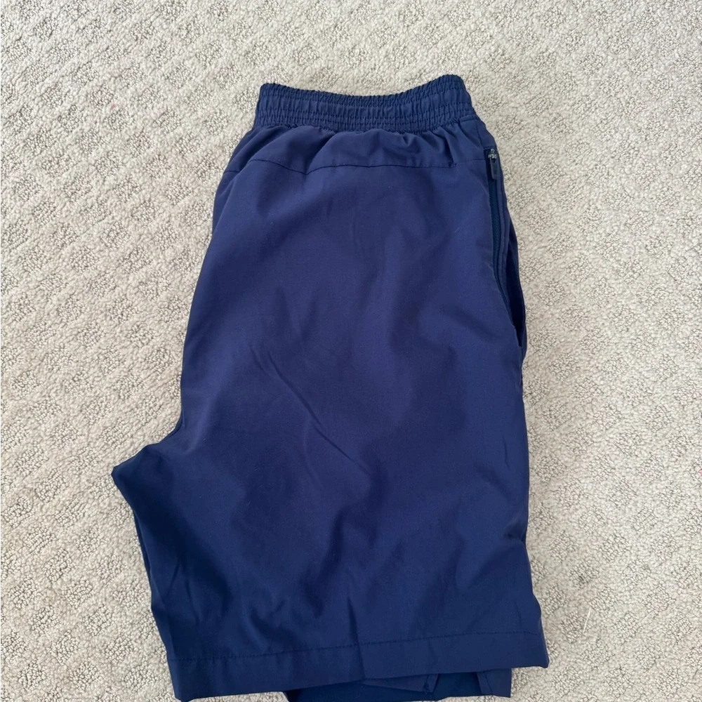 Champion men’s navy blue athletic lined casual sports shorts size small